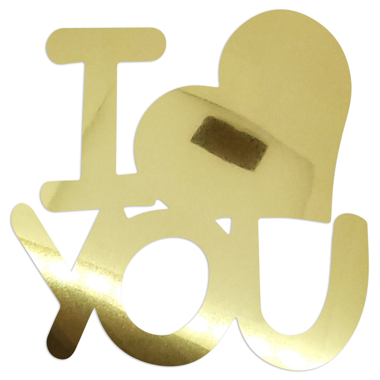 Custom-Bigs 2" & 5" - WORD I HEART YOU Gold