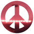 Custom-Bigs 2" & 5" - PEACE SIGN Red