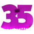 Custom-Bigs 2" & 5" - NUMBER 35 Fuchsia