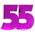 Custom-Bigs 2" & 5" - NUMBER 55 Fuchsia