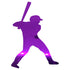 Custom-Bigs 2" & 5" - BASEBALL HITTER Purple