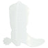 Custom-Bigs 2" & 5" - COWBOY BOOT W/SPUR White