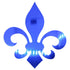 Custom-Bigs 2" & 5" - FLEUR DE LIS Blue Royal