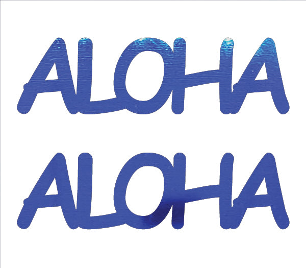 Custom-Buzz Word - ALOHA Blue Royal