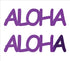 Custom-Buzz Word - ALOHA Purple