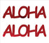 Custom-Buzz Word - ALOHA Red