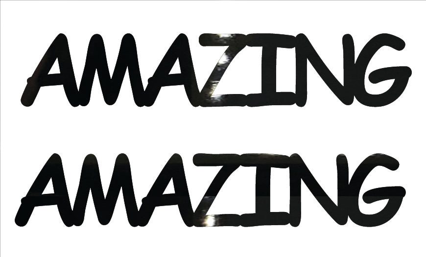 Custom-Buzz Word - AMAZING Black