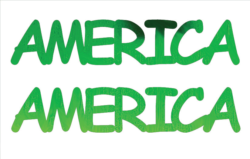 Custom-Buzz Word - AMERICA Green