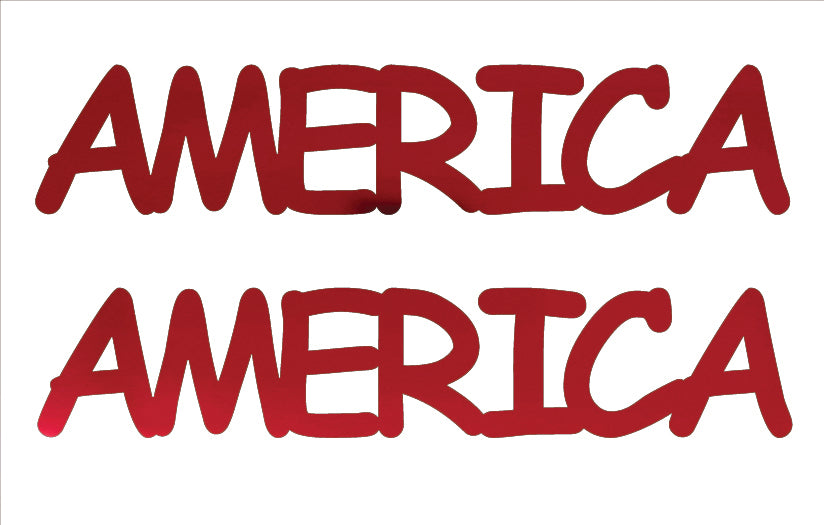 Custom-Buzz Word - AMERICA Red