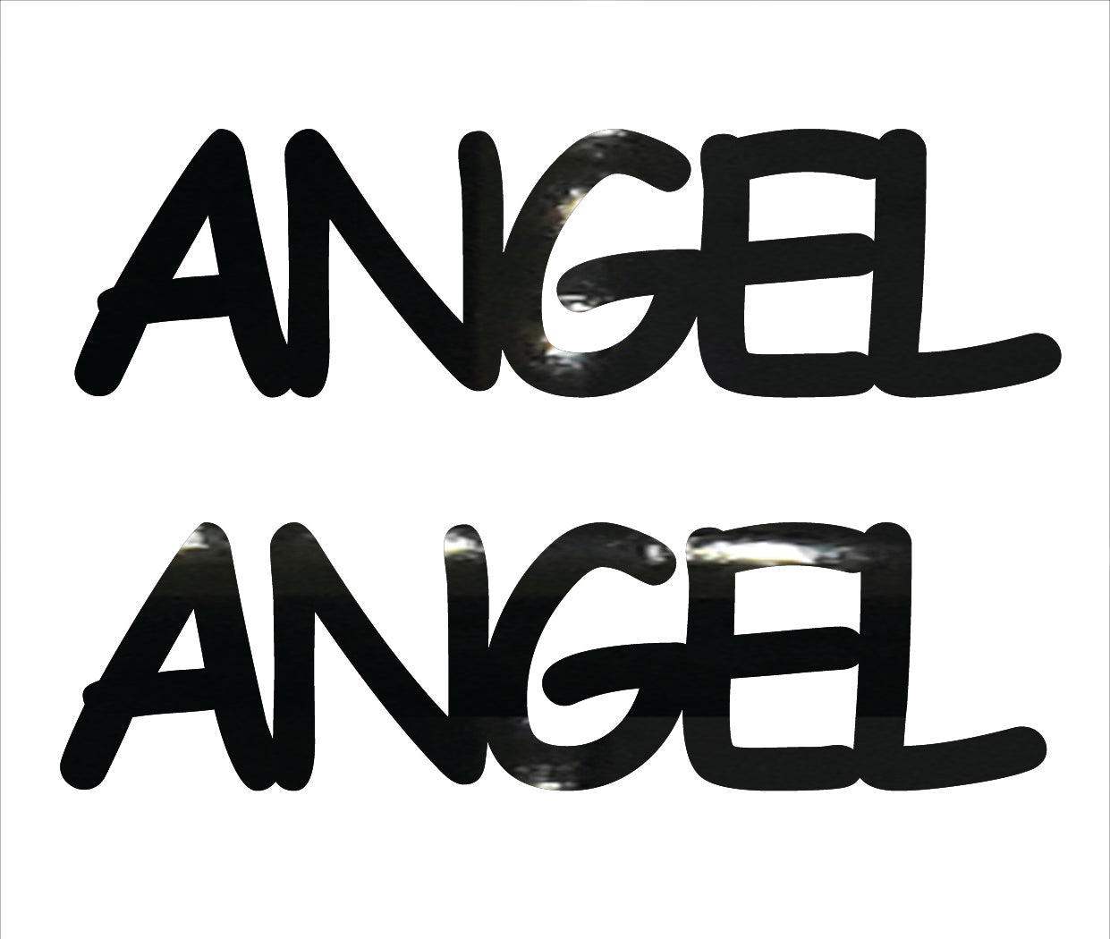 Custom-Buzz Word - ANGEL Black