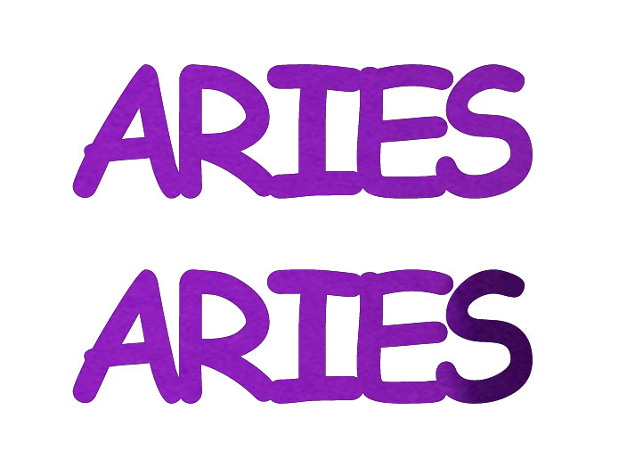 Custom-Buzz Word - ARIES Purple