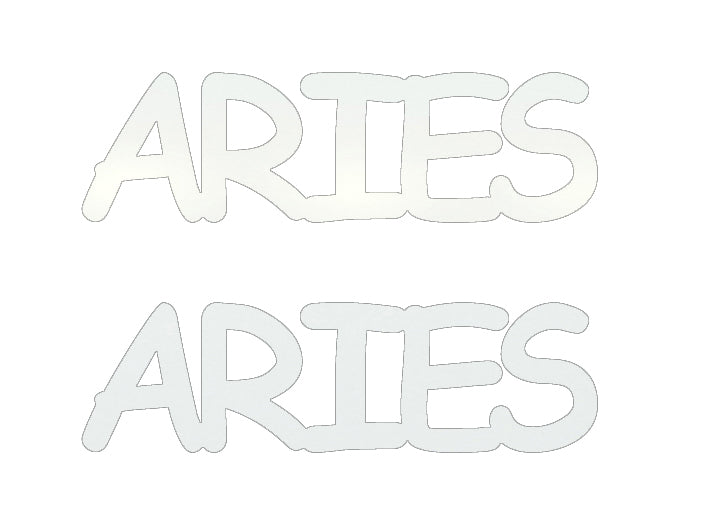 Custom-Buzz Word - ARIES White