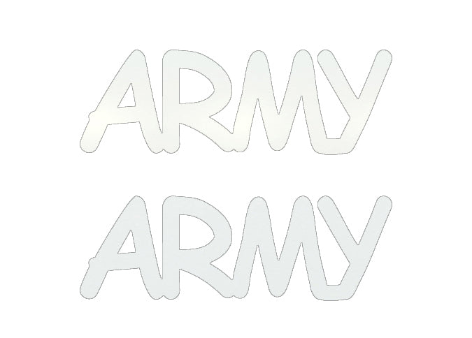 Custom-Buzz Word - ARMY White