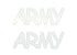 Custom-Buzz Word - ARMY White