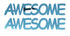 Custom-Buzz Word - AWESOME Blue Sky