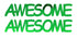 Custom-Buzz Word - AWESOME Green