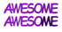 Custom-Buzz Word - AWESOME Purple