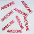 Custom-Buzz Word - AWESOME Red