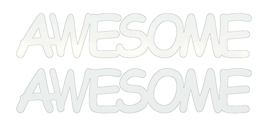 Custom-Buzz Word - AWESOME White