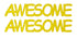 Custom-Buzz Word - AWESOME Yellow Paper