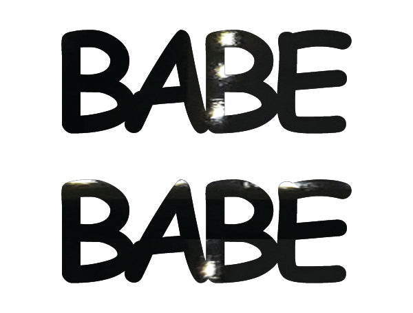 Custom-Buzz Word - BABE Black