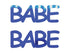 Custom-Buzz Word - BABE Blue Royal