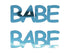 Custom-Buzz Word - BABE Blue Sky