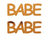 Custom-Buzz Word - BABE Orange