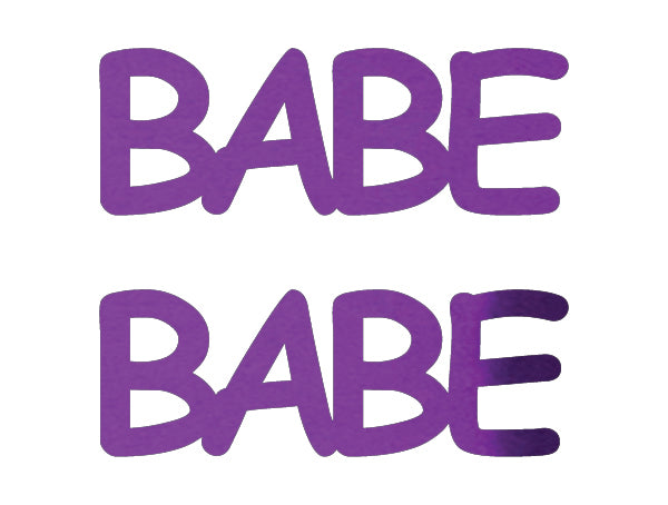 Custom-Buzz Word - BABE Purple