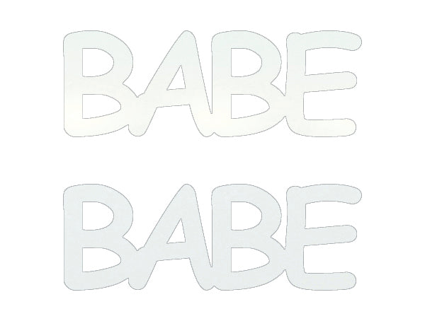 Custom-Buzz Word - BABE White