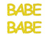 Custom-Buzz Word - BABE Yellow Paper