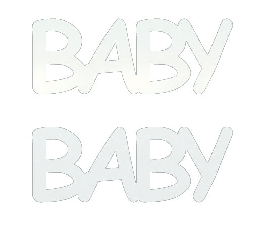 Custom-Buzz Word - BABY White