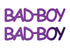 Custom-Buzz Word - BAD BOY Purple