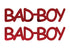 Custom-Buzz Word - BAD BOY Red