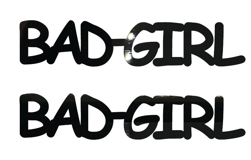 Custom-Buzz Word - BAD GIRL Black