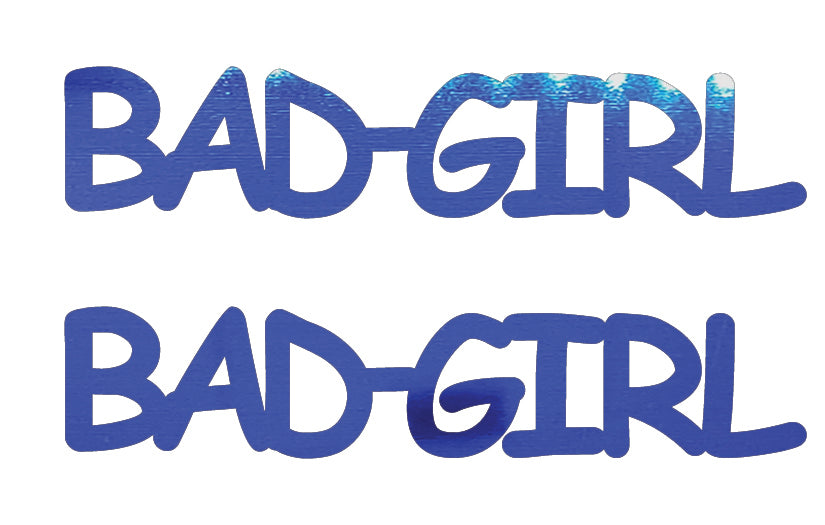 Custom-Buzz Word - BAD GIRL Blue Royal