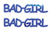 Custom-Buzz Word - BAD GIRL Blue Royal