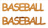 Custom-Buzz Word - BASEBALL Orange