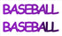 Custom-Buzz Word - BASEBALL Purple