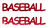 Custom-Buzz Word - BASEBALL Red