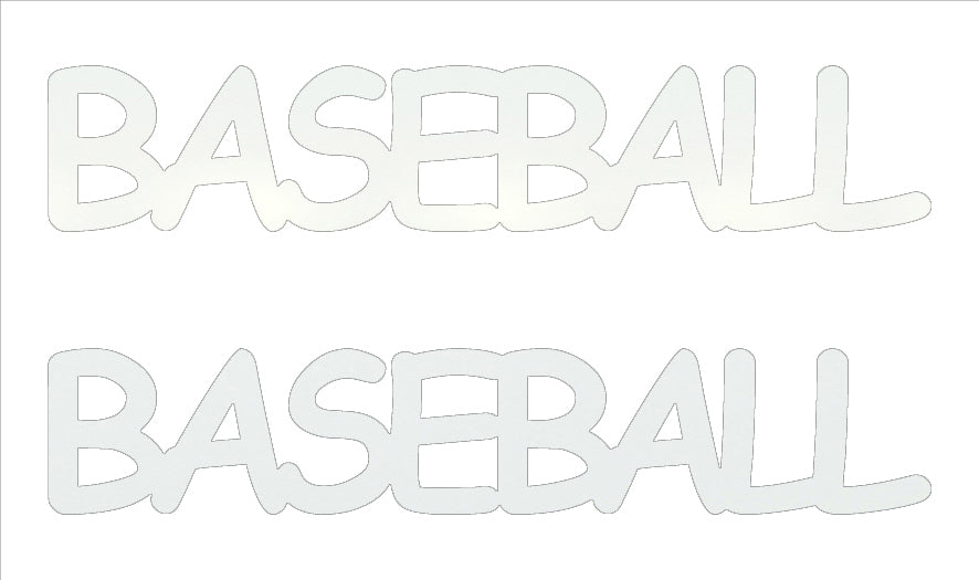 Custom-Buzz Word - BASEBALL White