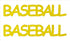 Custom-Buzz Word - BASEBALL Yellow Paper