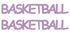 Custom-Buzz Word - BASKETBALL Pink