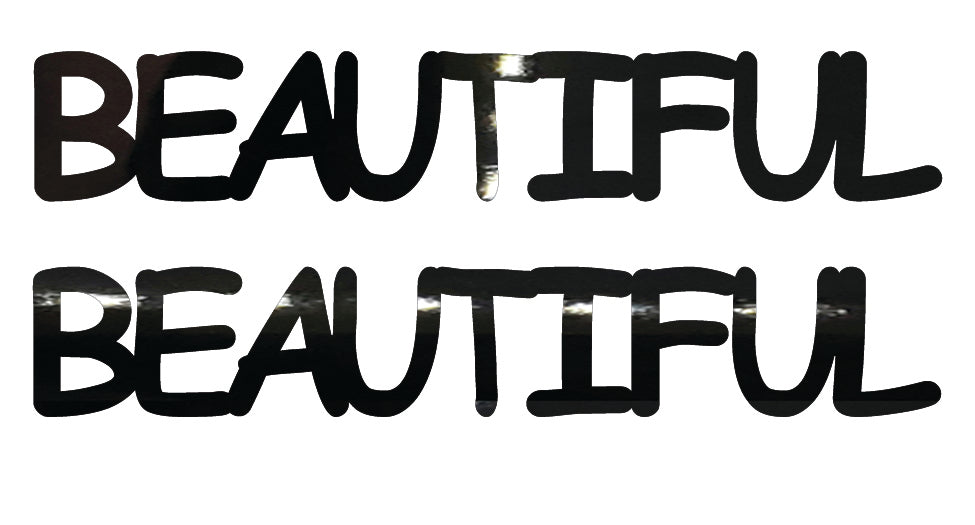 Custom-Buzz Word - BEAUTIFUL Black