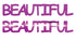 Custom-Buzz Word - BEAUTIFUL Fuchsia