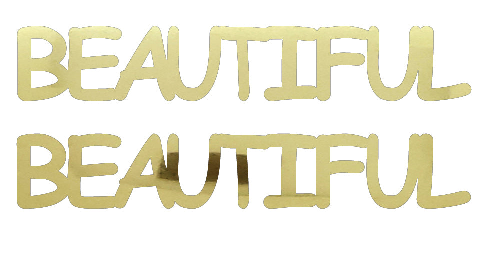 Custom-Buzz Word - BEAUTIFUL Gold