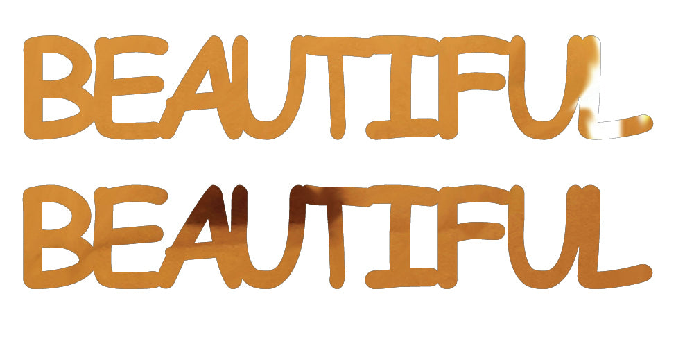 Custom-Buzz Word - BEAUTIFUL Orange