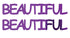 Custom-Buzz Word - BEAUTIFUL Purple