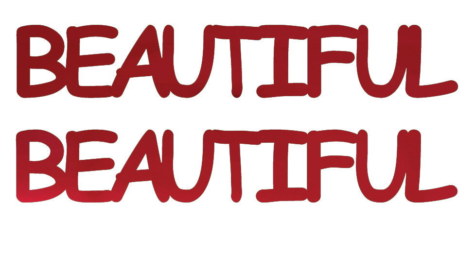 Custom-Buzz Word - BEAUTIFUL Red