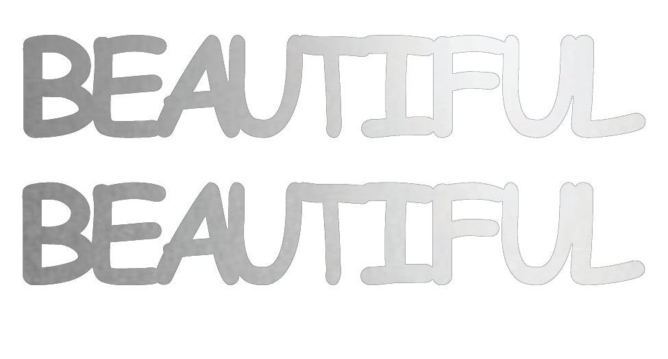 Custom-Buzz Word - BEAUTIFUL Silver